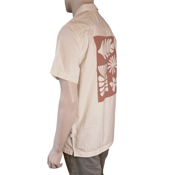 Frank and Oak Over Shirt Organic Cotton Overshirt Graphic Button Up Short Sleeve - Picture 10 of 16